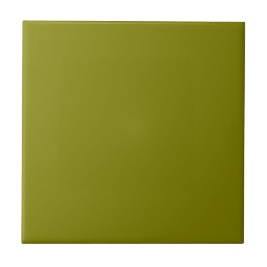 Moderne Olive Green Schlicht Solid Color Fliese (Vorderseite)