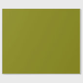 Moderne Olive Green Schlicht Solid Color Geschenkpapier (Flach)