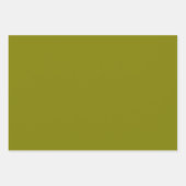 Moderne Olive Green Schlicht Solid Color Geschenkpapier Set (Vorderseite 2)