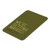 Moderne Olive Green Typografy | Dicke Streifen zur Magnet (Linke Seite)