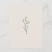 Moderne Olive Green Wedding Details Begleitkarte (Rückseite)