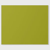 Moderne Oliven Grün Einfarbige Farbe Geschenkpapier (Flach)