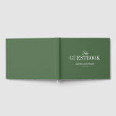 Moderne Oliven-Grüne Fette Typografie Hochzeit Gästebuch (Voll)