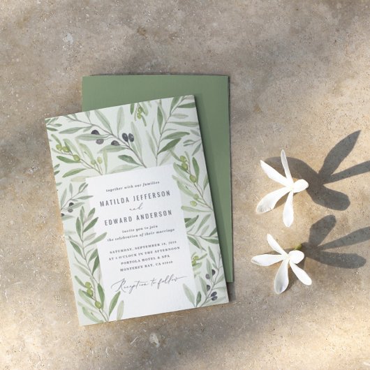 Moderne Olivenbäume Ankündigung