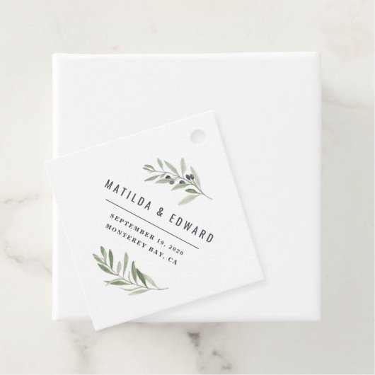 Moderne Olivenbäume Geschenkanhänger (Beispiel)