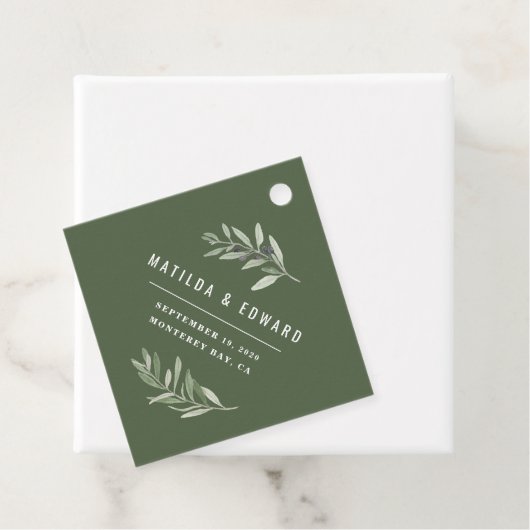 Moderne Olivenbäume Geschenkanhänger (Beispiel)