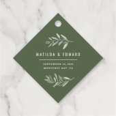 Moderne Olivenbäume Geschenkanhänger (Vorderseite)