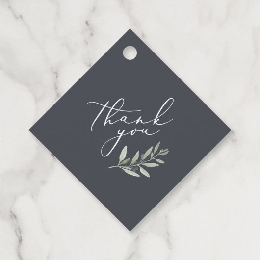 Moderne Olivenbäume Geschenkanhänger (Rückseite)