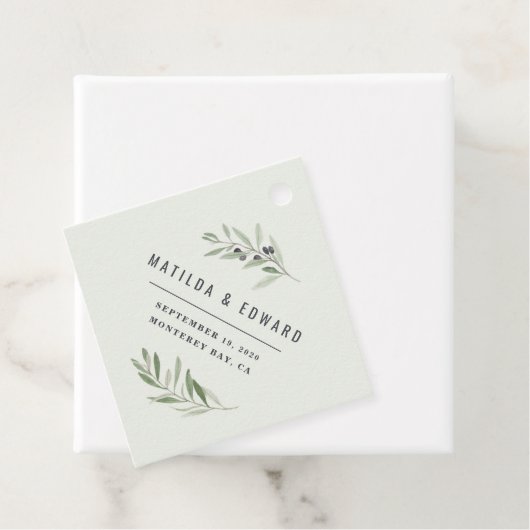 Moderne Olivenbäume Geschenkanhänger (Beispiel)