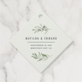 Moderne Olivenbäume Geschenkanhänger (Vorderseite)