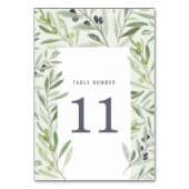 Moderne Olivenbäume Tischnummer (Rückseite)