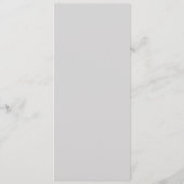 Moderne Olivenzweigstelle | Graue Speisekarte für Menükarte (Rückseite)