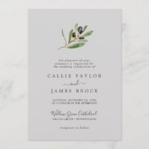 Moderne Olivenzweigstelle | Grey Formal Wedding