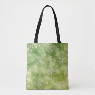 Moderne olivgrüne ethnische Doodle-Blumen-Tasche Tasche