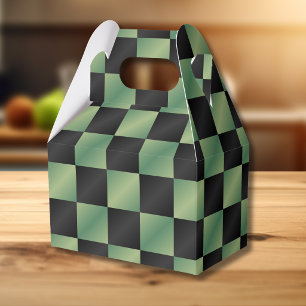 Moderne olivgrüne schwarze Gradienten-Karu Geschenkschachtel