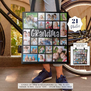 Moderne Oma 21 FotoCollage doppelseitig Tasche