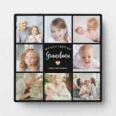 Moderne Oma 8 FotoCollage Schwarz und Weiß Fotoplatte (Vorderseite)