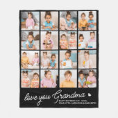 Moderne Oma Custom Liebe Sie 16 Foto Collage Fleecedecke (Vorderseite)