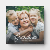 Moderne Oma Established Schrift Foto Fotoplatte (Vorderseite)