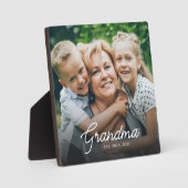 Moderne Oma Established Schrift Foto Fotoplatte (Vorderseite)