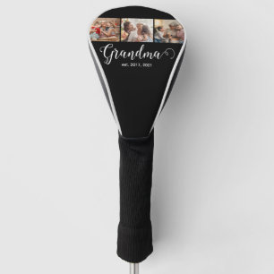 Moderne Oma etabliert 3 Foto Weiß Schrift Golf Headcover