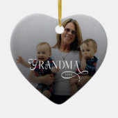 Moderne Oma-Foto-Personalisierung Keramik Ornament (Vorne)