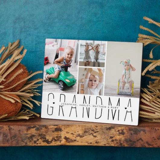 Moderne Oma-FotoCollage Fotoplatte (Seite)