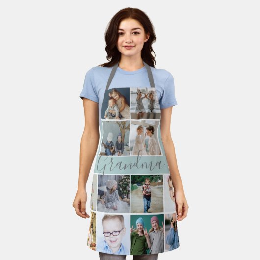 Moderne Oma-FotoCollage überall in der Printmedien Schürze (Getragen)