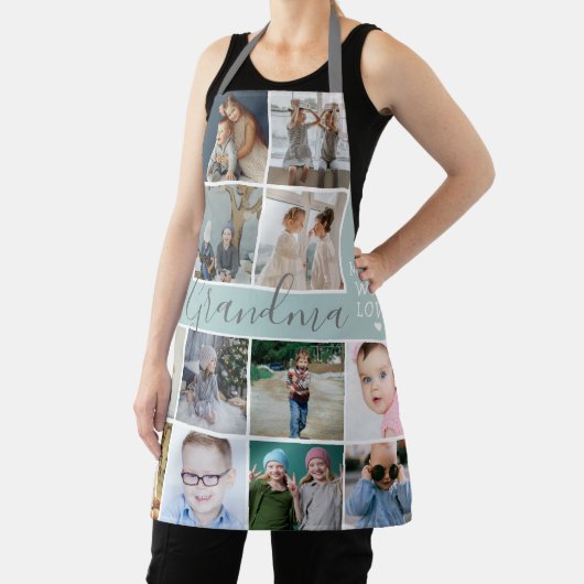 Moderne Oma-FotoCollage überall in der Printmedien Schürze (InSitu)