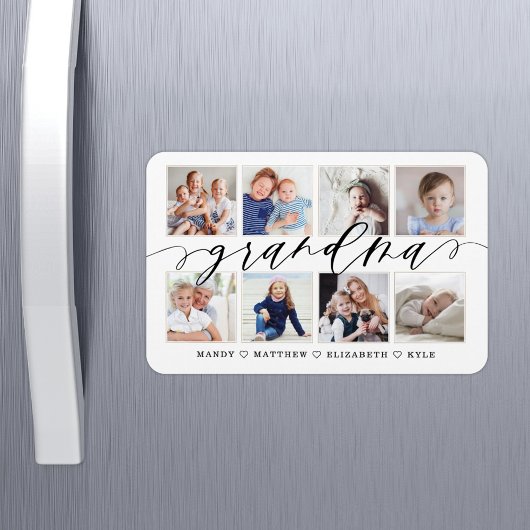 Moderne Oma Script Großkinder FotoCollage Magnet