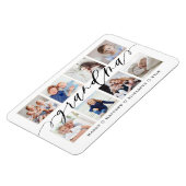 Moderne Oma Script Großkinder FotoCollage Magnet (Linke Seite)