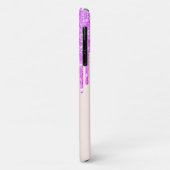 Moderne Ombre Glitzer Tropfen Rose Gold, Monogramm Case-Mate iPhone Hülle (Hinten/Links)