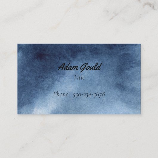 Moderne Ombre Gradient Blue Business Card Visitenkarte (Vorderseite)