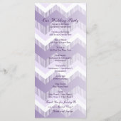 moderne ombre lila Zickzack Hochzeitsprogramme Programm (Rückseite)