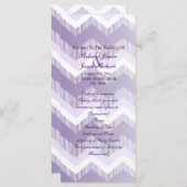 moderne ombre lila Zickzack Hochzeitsprogramme Programm (Vorne/Hinten)
