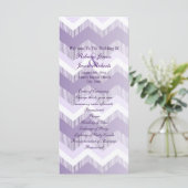 moderne ombre lila Zickzack Hochzeitsprogramme Programm (Stehend Vorderseite)
