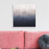 Moderne ombre Navy Blue Grau Weiß rustikal abstrak Leinwanddruck (Insitu (Wohnzimmer))