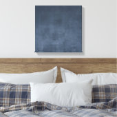 Moderne ombre Navy Blue rustikal abstrakt Leinwanddruck (Insitu (Schlafzimmer))
