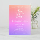Moderne Ombre Wedding speichern das Datum Einladun Save The Date (Stehend Vorderseite)