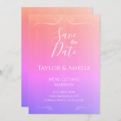 Moderne Ombre Wedding speichern das Datum Einladun Save The Date (Vorne/Hinten)