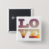 Moderne Omelfarben Liebe Button (Vorne & Hinten)