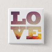 Moderne Omelfarben Liebe Button (Vorderseite)