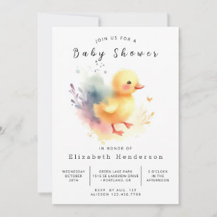 Moderne Online Duck Baby Duck Dusche Einladung