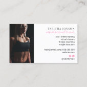 Moderne Online-Fitness für Personal Trainer Visitenkarte (Rückseite)