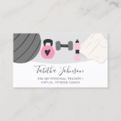 Moderne Online-Fitness für Personal Trainer Visitenkarte (Vorderseite)