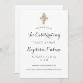 Moderne Online-Taufe für Erwachsene Einladung (Vorne/Hinten)