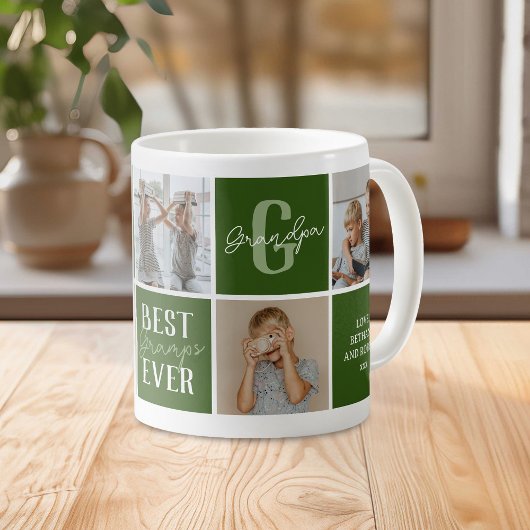 Moderne Opa-Grüne FotoCollage Kaffeetasse