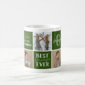Moderne Opa-Grüne FotoCollage Kaffeetasse (Mittel)