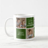 Moderne Opa-Grüne FotoCollage Kaffeetasse (Links)