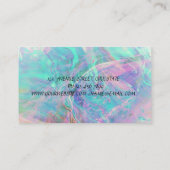 Moderne Opal Iridescent Instagram Social Media Visitenkarte (Rückseite)